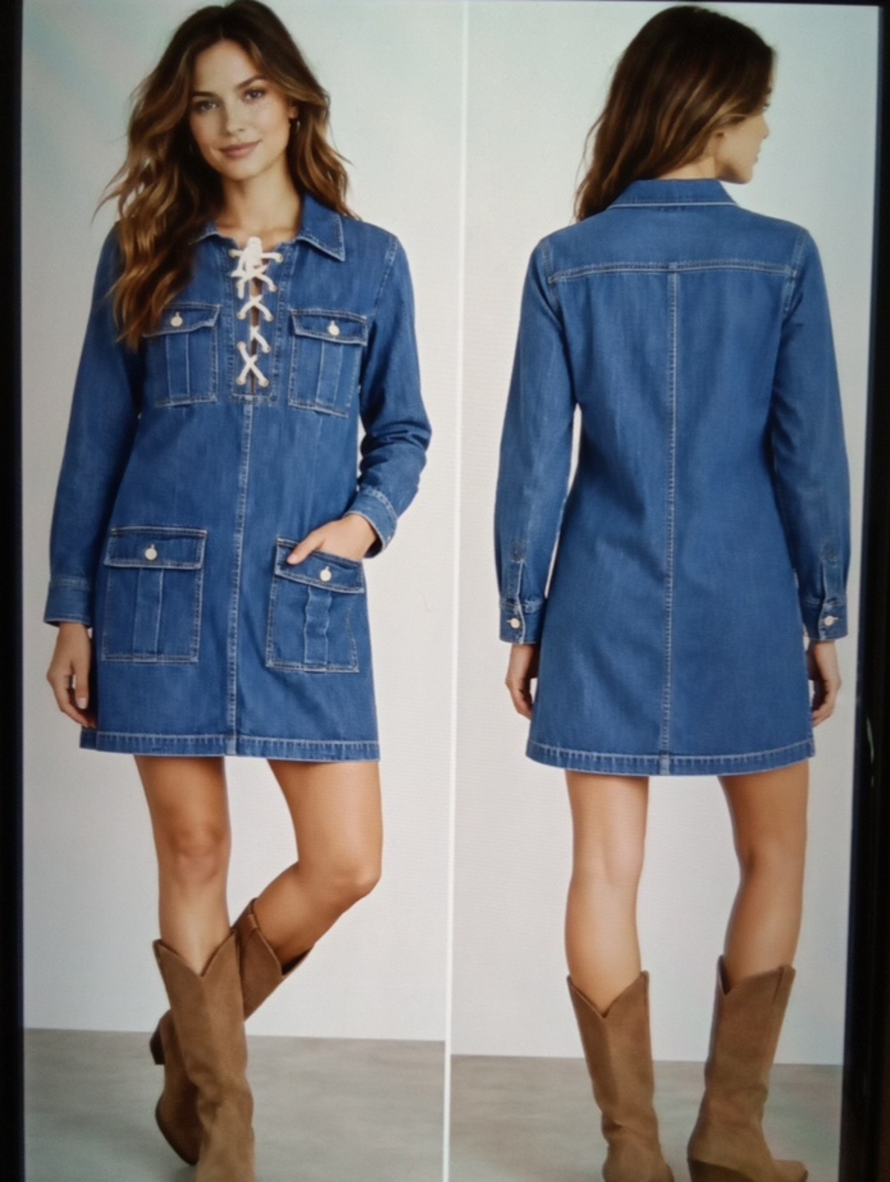 J. Crew Harbour Denium Dress In Indigo Wash Cotton Shift Dress Womens Sz 4